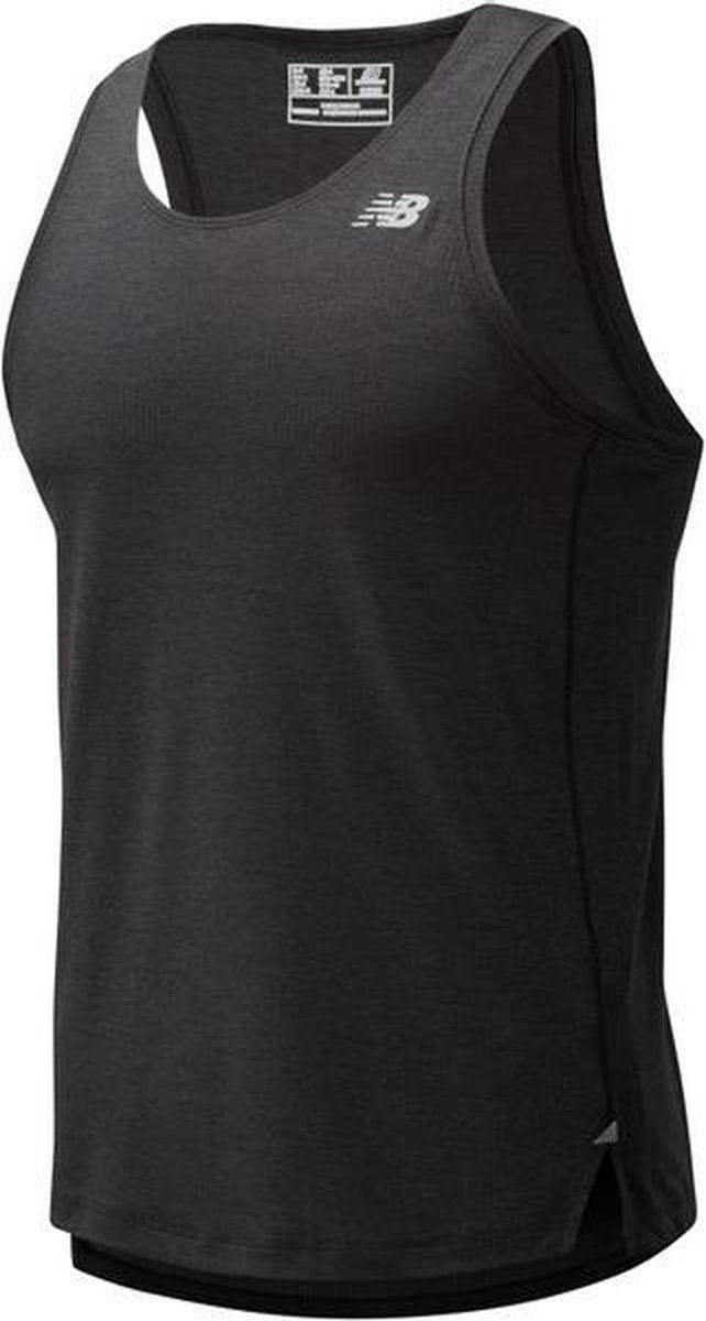 New Balance Impact Run Singlet Heren - zwart - maat L