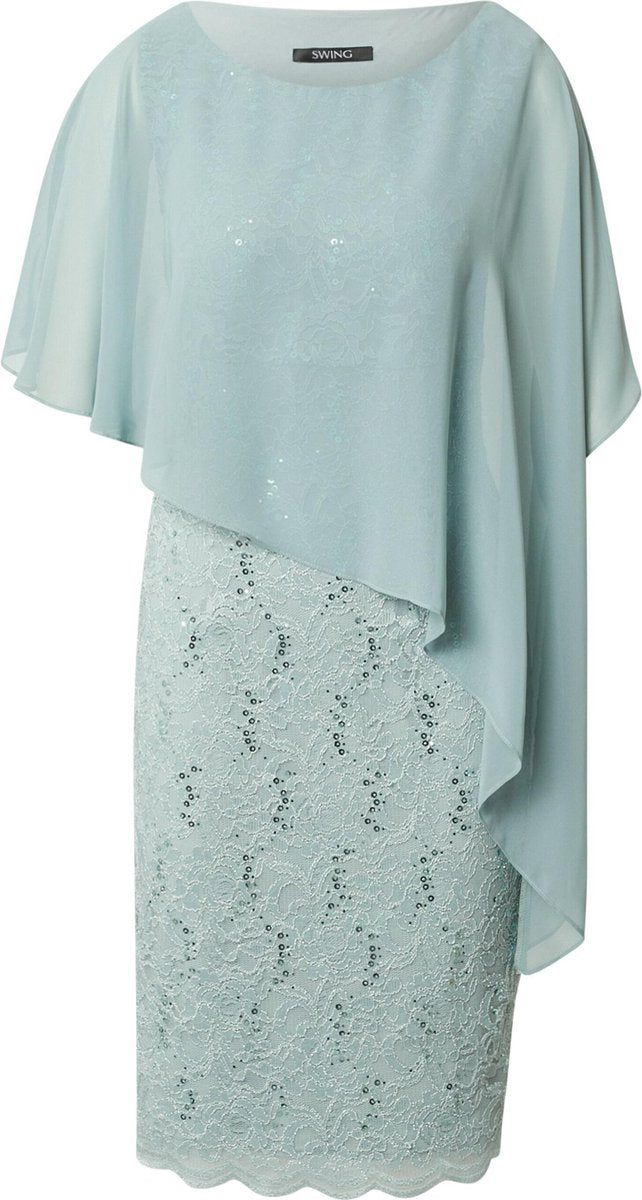 Swing jurk Cyaan Blauw-34