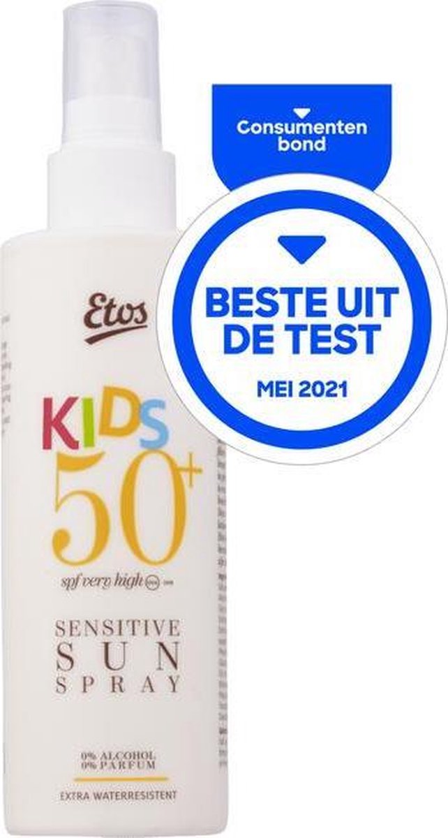 Etos Zonnebrand kids Spray SPF50+ - voor gevoelige huid - 200 ml