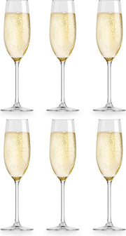 Libbey Atna Champagneglas - 21 cl - 6 stuks - elegant design - hoge kwaliteit - vaatwasserbestendig