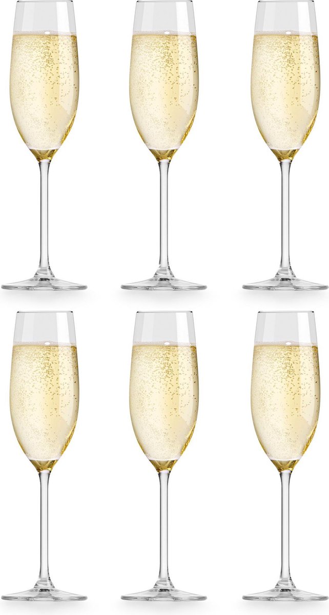 Libbey Atna Champagneglas - 21 cl - 6 stuks - elegant design - hoge kwaliteit - vaatwasserbestendig