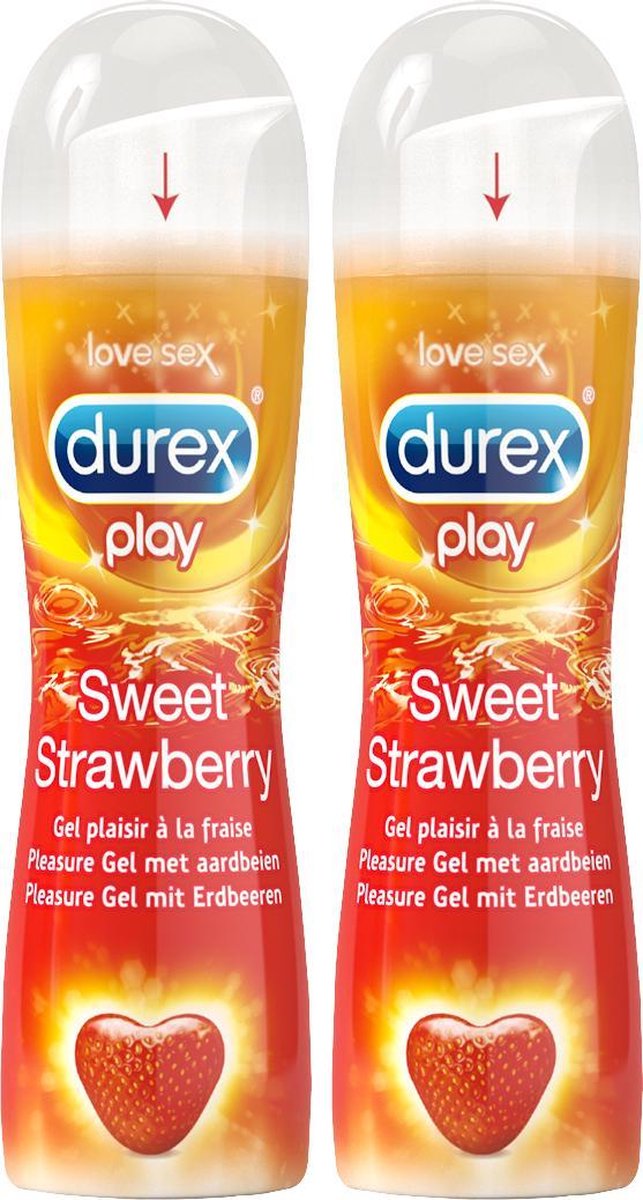 Durex Glijmiddel Play Sweet Strawberry – Aardbei – 50ml x2
