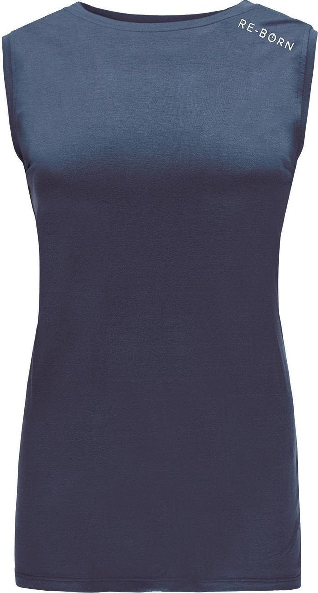 Re-Born Mouwloze Loose Top Dames - Navy - Maat XL