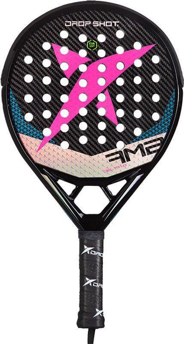 Drop Shot Delta 1.0 - Padelracket - Zwart/Roze