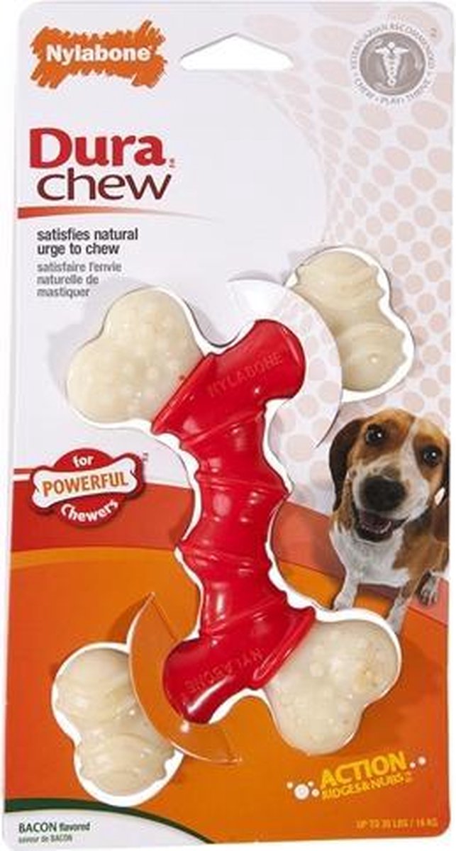 Nylabone extreme chew voor harde bijters baconsmaak - tot 16 kg 14x9