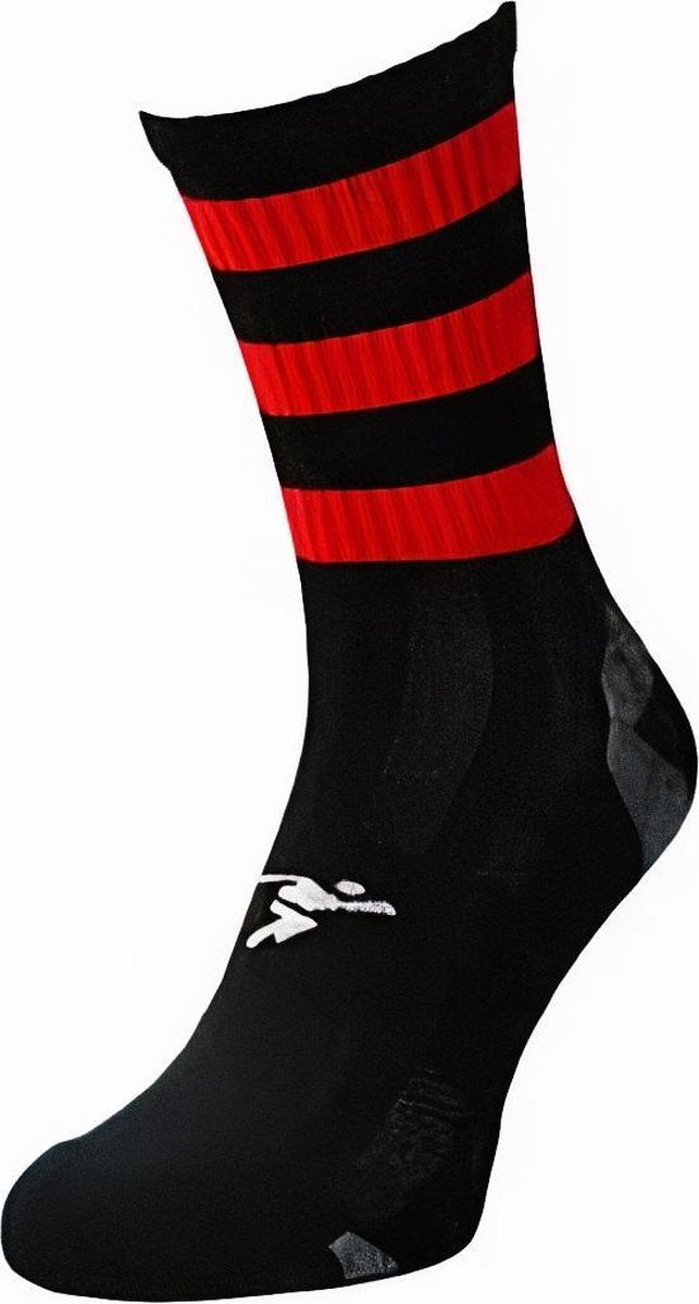 Precision Sportsokken Pro Unisex Nylon Zwart/rood Maat 40-44