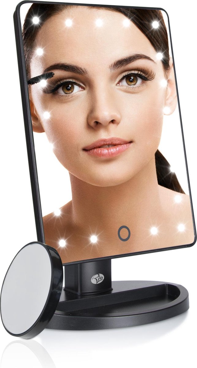 Rio MMSP Make-up spiegel  met dimbare LED lampjes en mini-spiegeltje