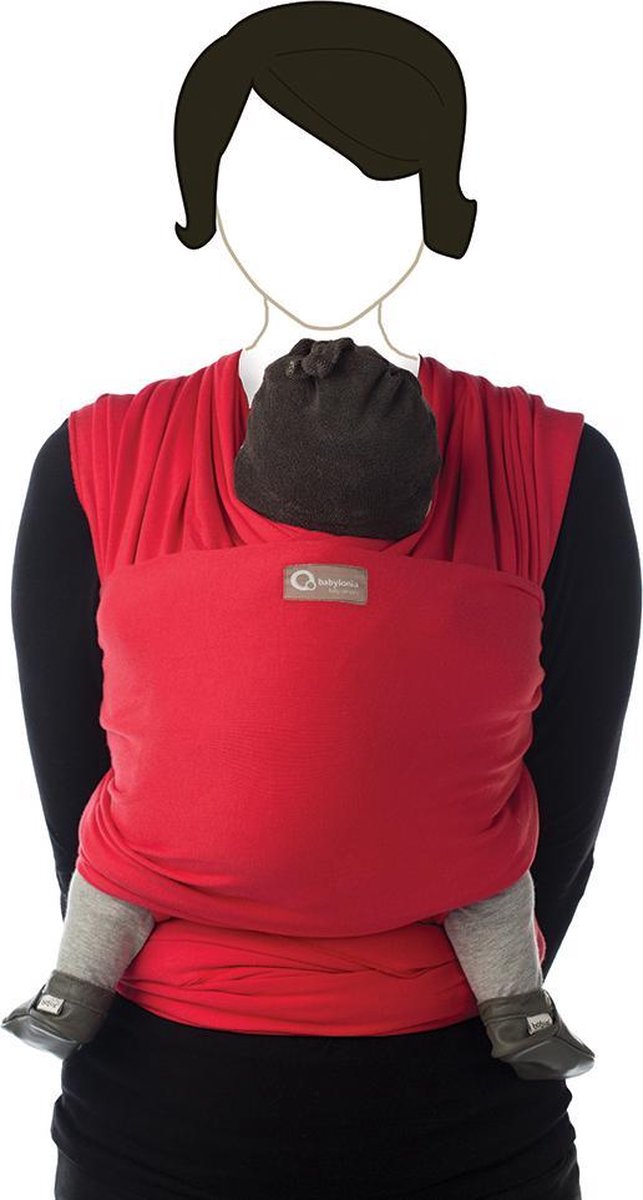Babylonia TRICOT SLEN COOL Draagdoek Baby - 500 cm - Ribbon Red