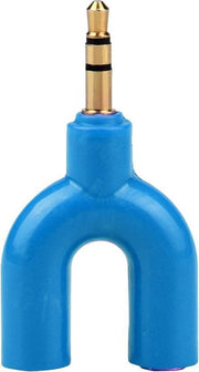 3.5mm Audio Jack Male naar 2x Audio Female 3.5mm Y Splitter - Blauw