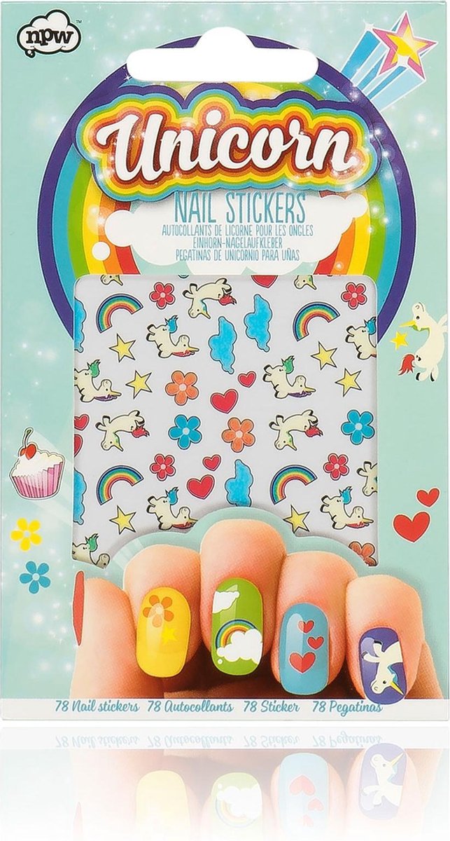Kinder nagelstickers eenhoorn