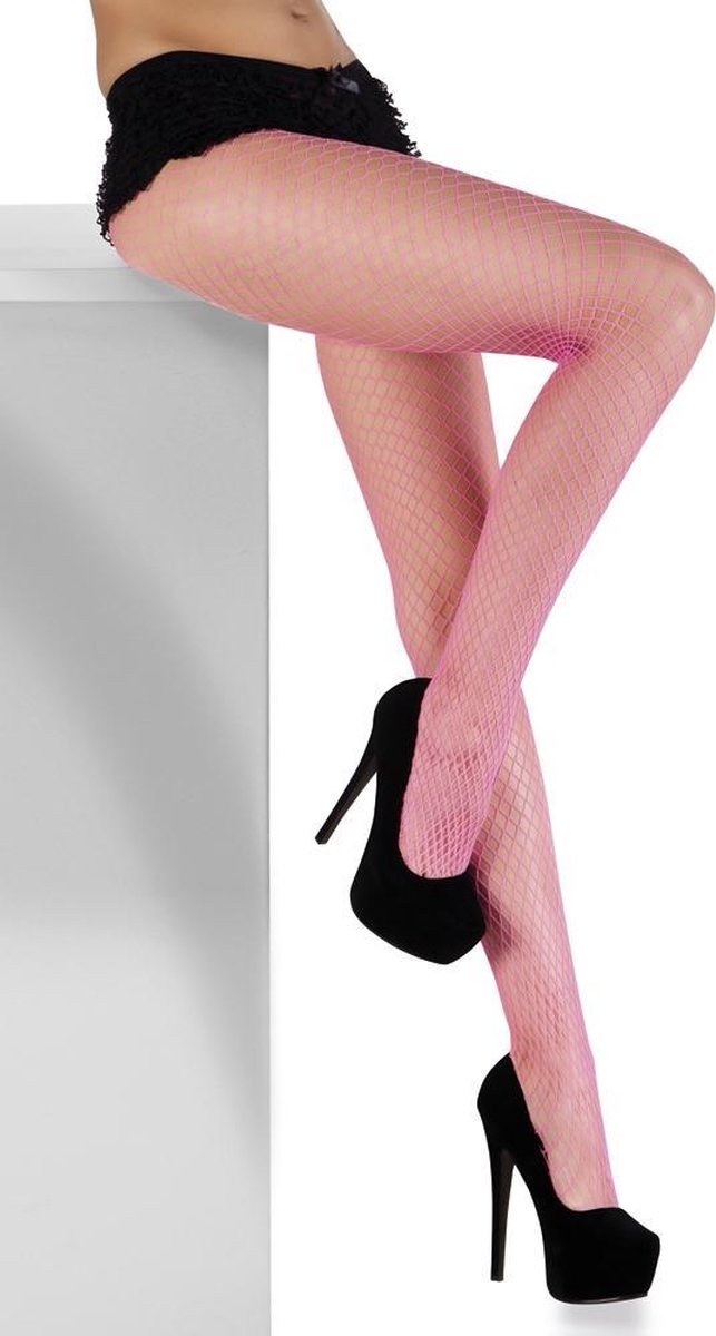12 stuks: Panty Diamond - neon roze