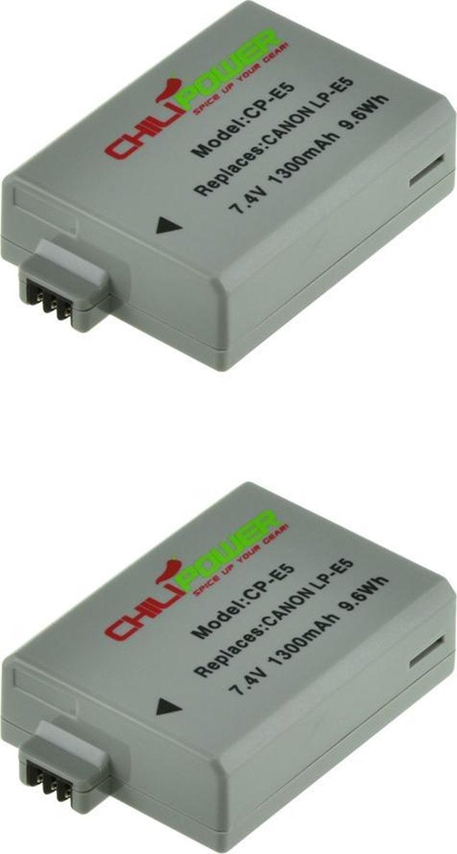 ChiliPower Canon LP-E5 camera batterij - 2 stuks verpakking