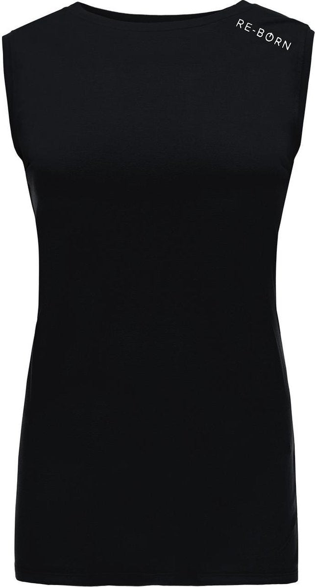 Re-Born Mouwloze Loose Top Dames - Zwart - Maat S