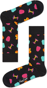 Happy Socks Apple Sokken - Zwart/Multi - Maat 36-40