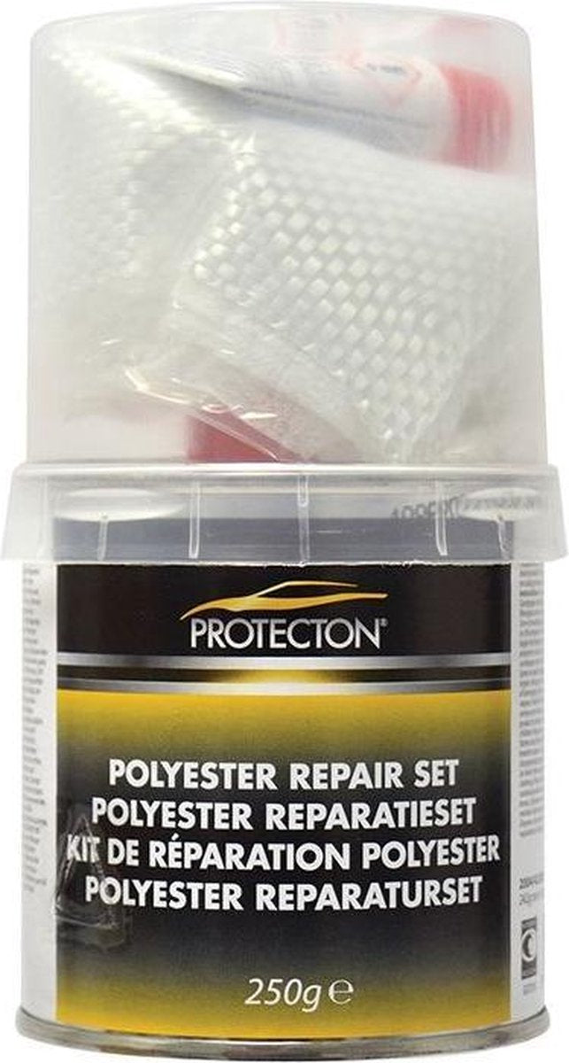Protecton Polyester-reparatieset 250 Gr Resin/8 G Hardener