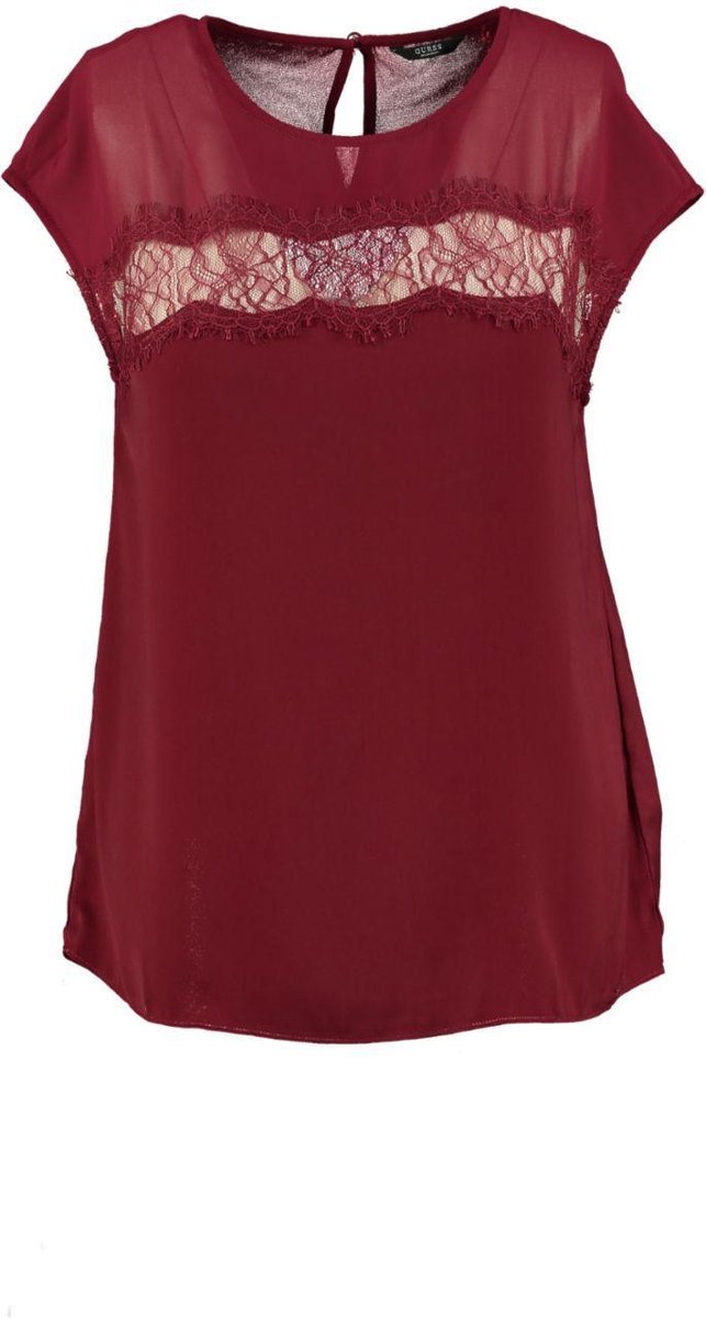 Guess rood blouse shirt polyamide - Maat M