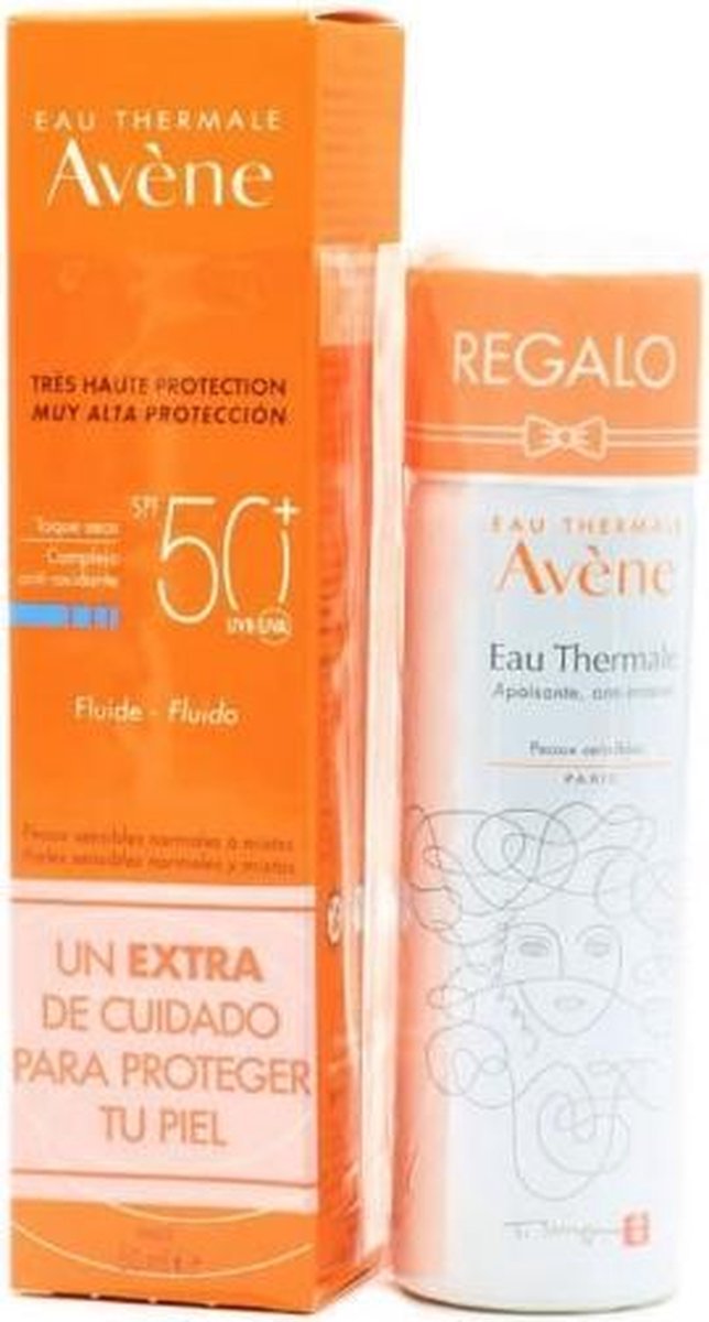 Avene Fluid Sunscreen Spf50 50ml + Thermal Water 50ml