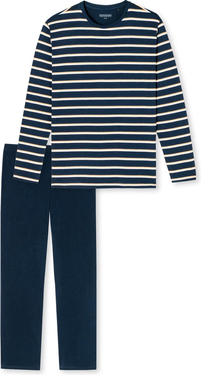 Blauwe Schiesser pyjama voor heren