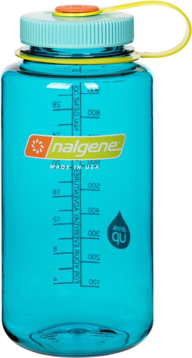 Nalgene Wide Mouth Bottle - drinkfles - 1.0 liter - BPA free - Blauw