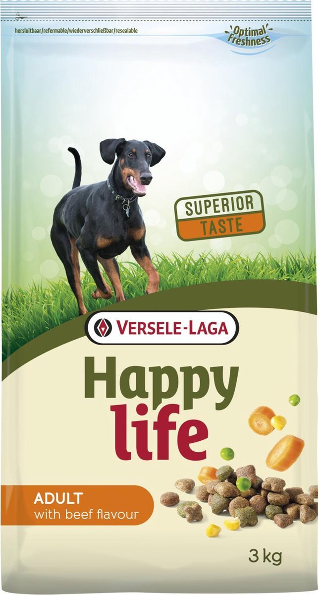 Happy Life Adult Beef Superior - Hondenvoer - 3 kg