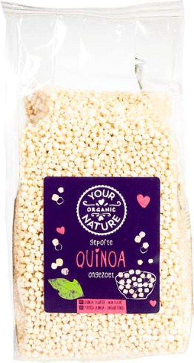 Gepofte quinoa Your Organic Nature - Zakje 75 gram - Biologisch