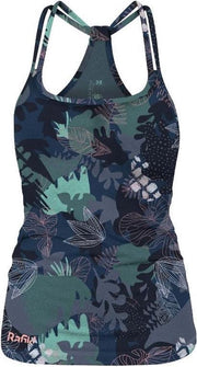 Rafiki Tanktop Charmey Dames Polyamide Blauw/groen Maat 38