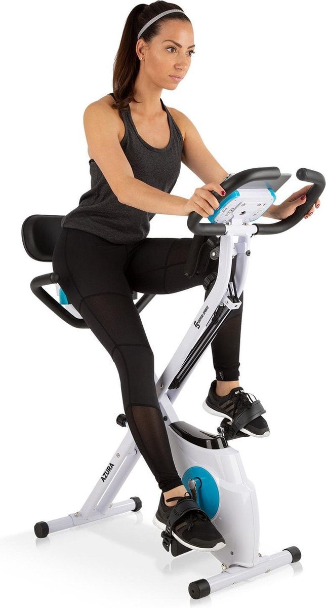 Azura M3 Pro hometrainer flexibele trekbanden riemaandrijving wit