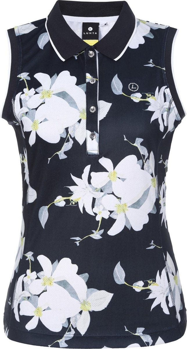 Albais Dames Polo Donkerblauw/Print