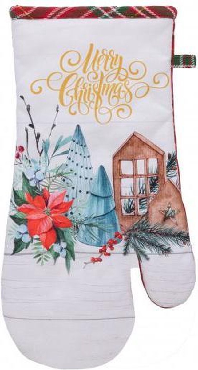 Amo La Casa Ovenwanten Merry Christmas 18 X 24 Cm Katoen