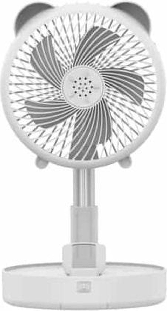 TM-520B intrekbare opvouwbare ventilator Huishoudelijke draagbare desktopvloer Kleine ventilator (wit)