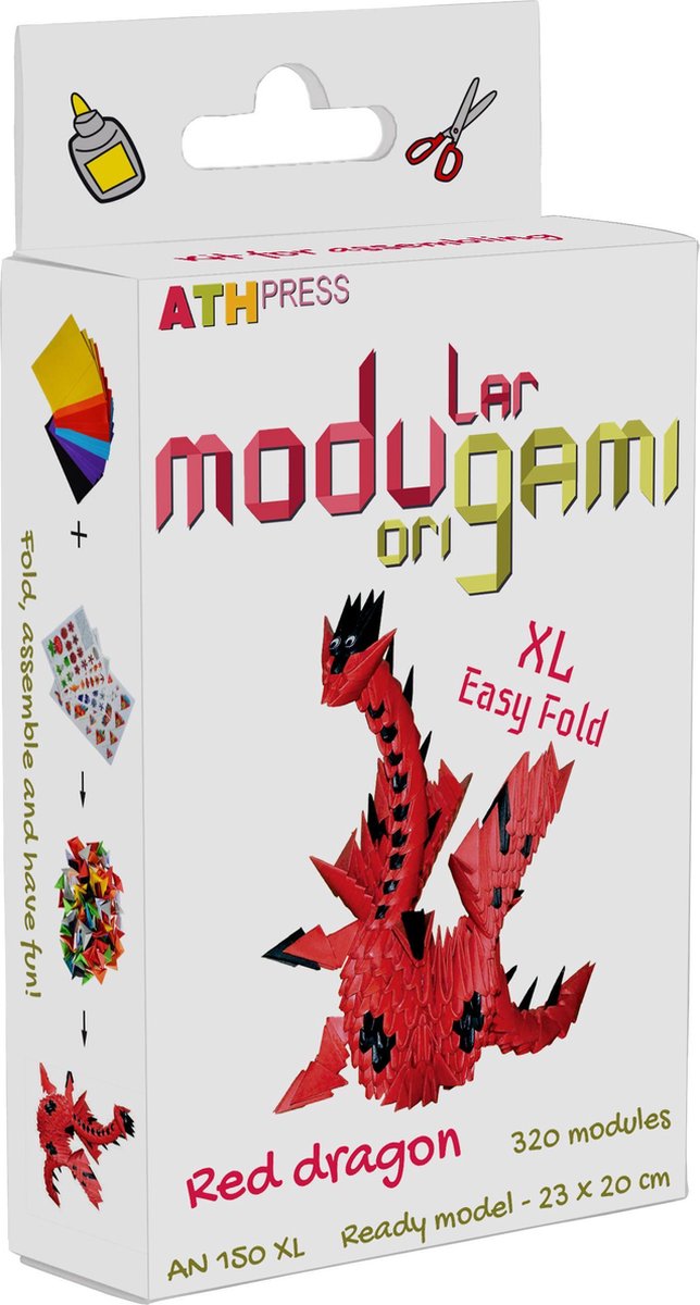 ModuGami XL Easy Fold Rode draak