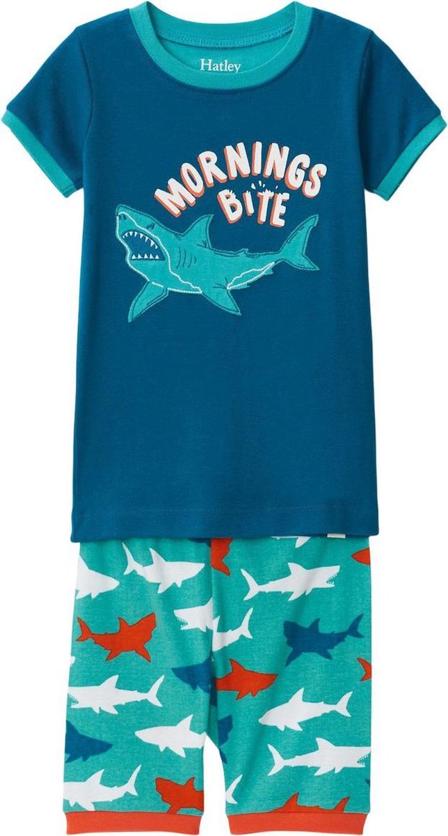 Hatley pyjama korte broek Great White Sharks maat 110-116