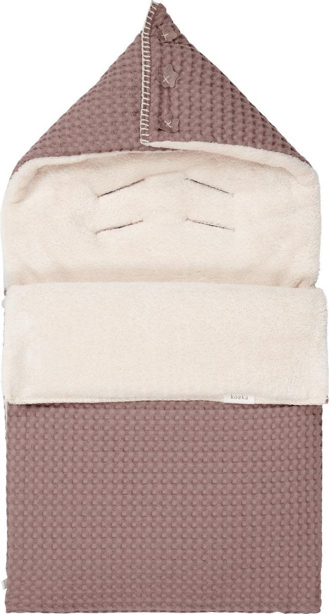 Koeka Voetenzak wafel teddy Oslo 0+ (3 punts) - plum/pebble