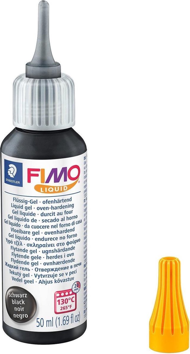 Fimo liquid deko gel 50 ML zwart 8050-9