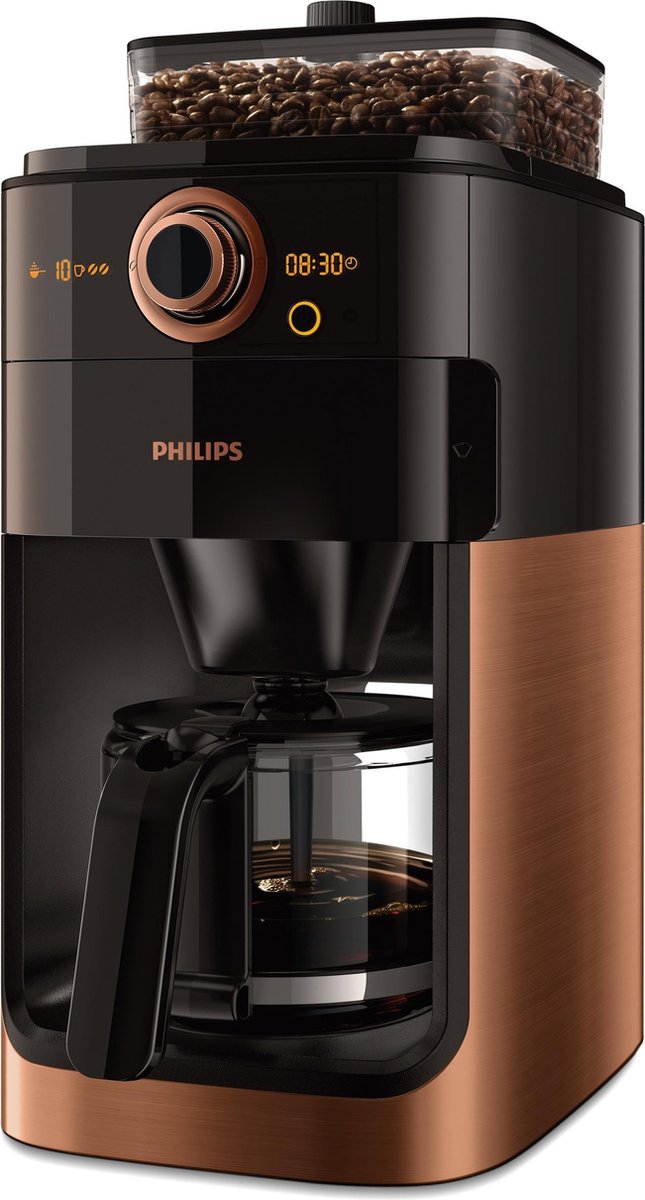 Philips Grind & Brew HD7768/70 - Koffiezetapparaat - Kopermetaal