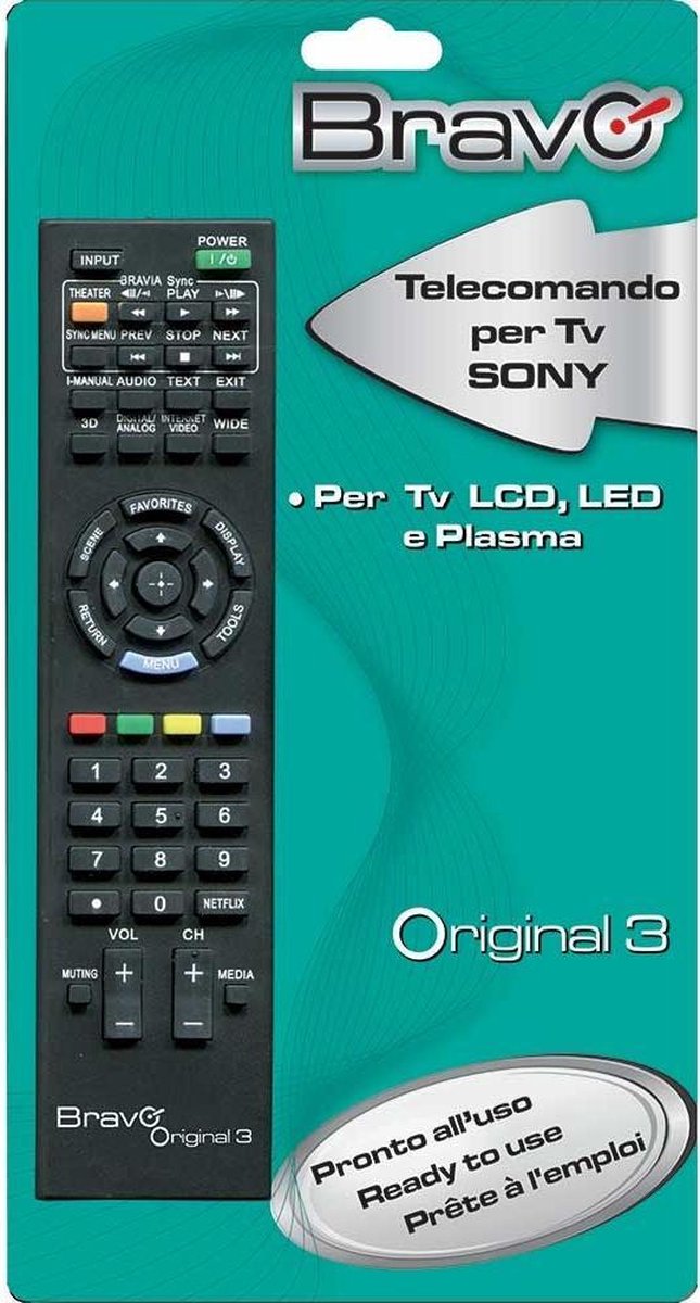 Bravo Universele afstandsbediening voor Sony TVs