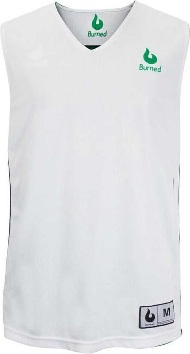 Burned - Sporttop - Groen/Wit - Maat S