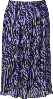 Dames plisse zebra paars kort | Maat Onze size (XS-XL)