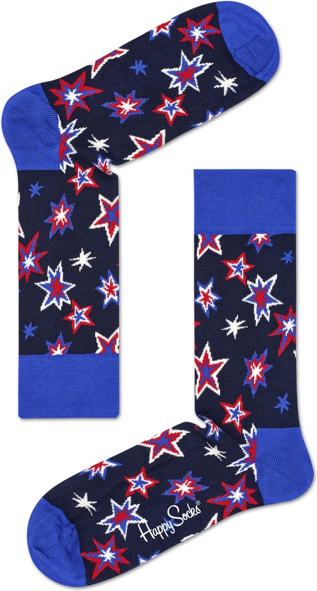 Happy Socks Bang Bang - Blauw - Maat 36-40