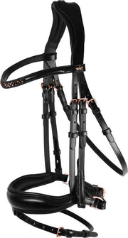 Schockemöhle Hoofdstel  Stanford S - Black-gold - cob