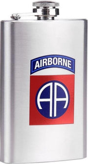 Zakfles/heupflacon RVS 150ml - 82nd Airborne