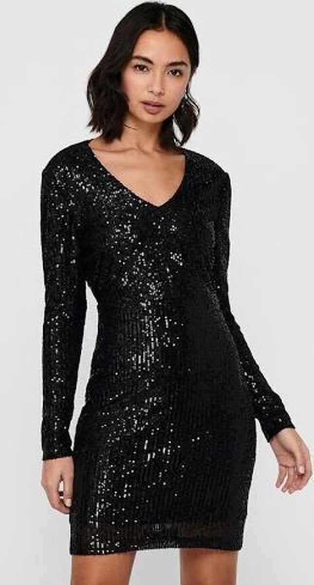 Jacqueline de Yong Jurk Zwart Pailette