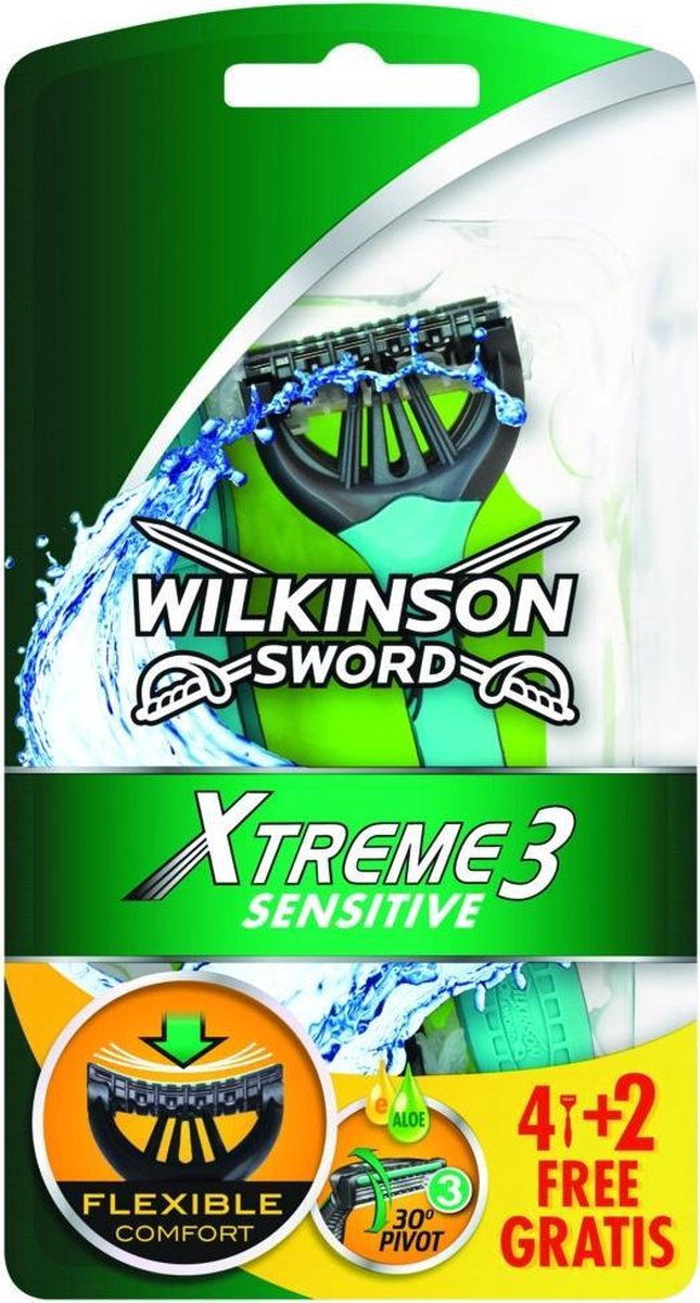 Wilkinson Sword Xtreme 3 Sensitive - 6 stuks - Scheermesjes