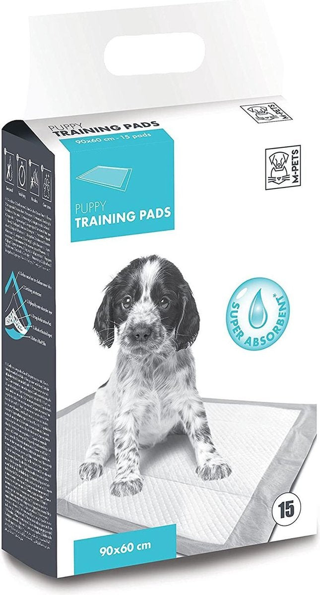 M-pets Trainingpads Puppy 90 X 60 Cm Textiel Wit 15 Stuks