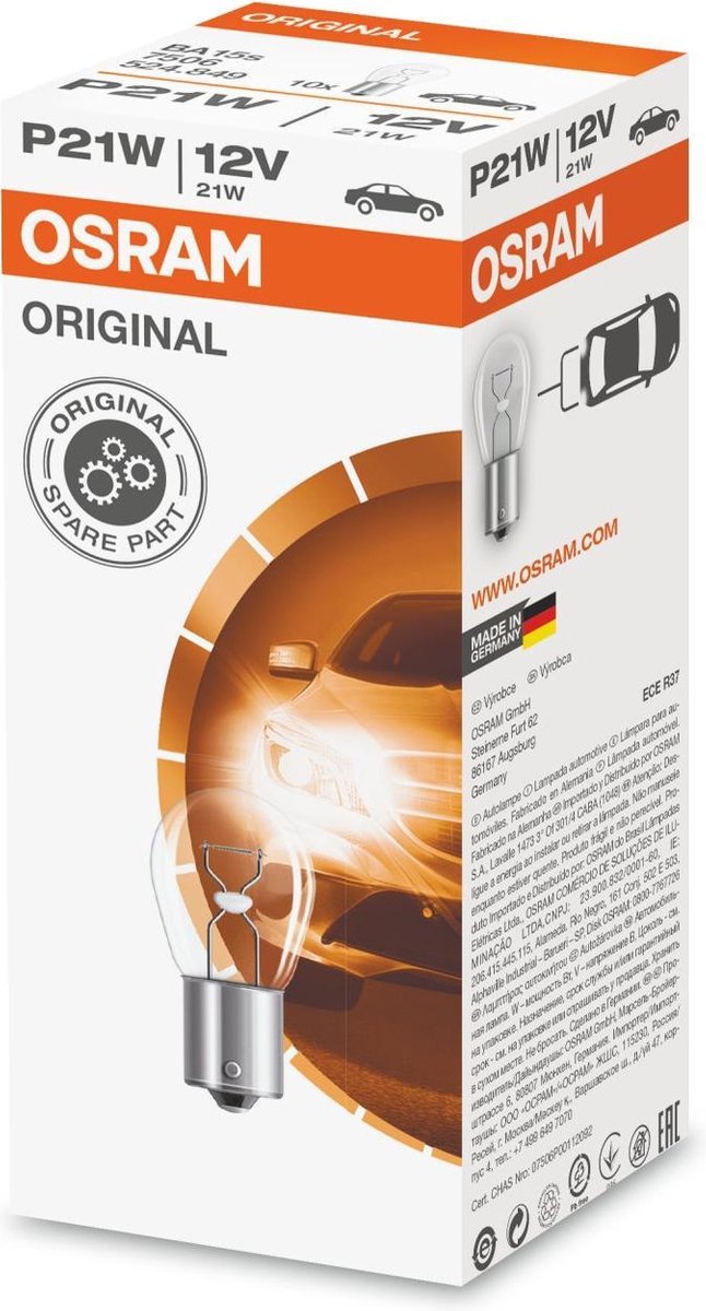 Osram Auto lamp  achterlicht 12V 21W DOOS VAN 10 LAMPEN