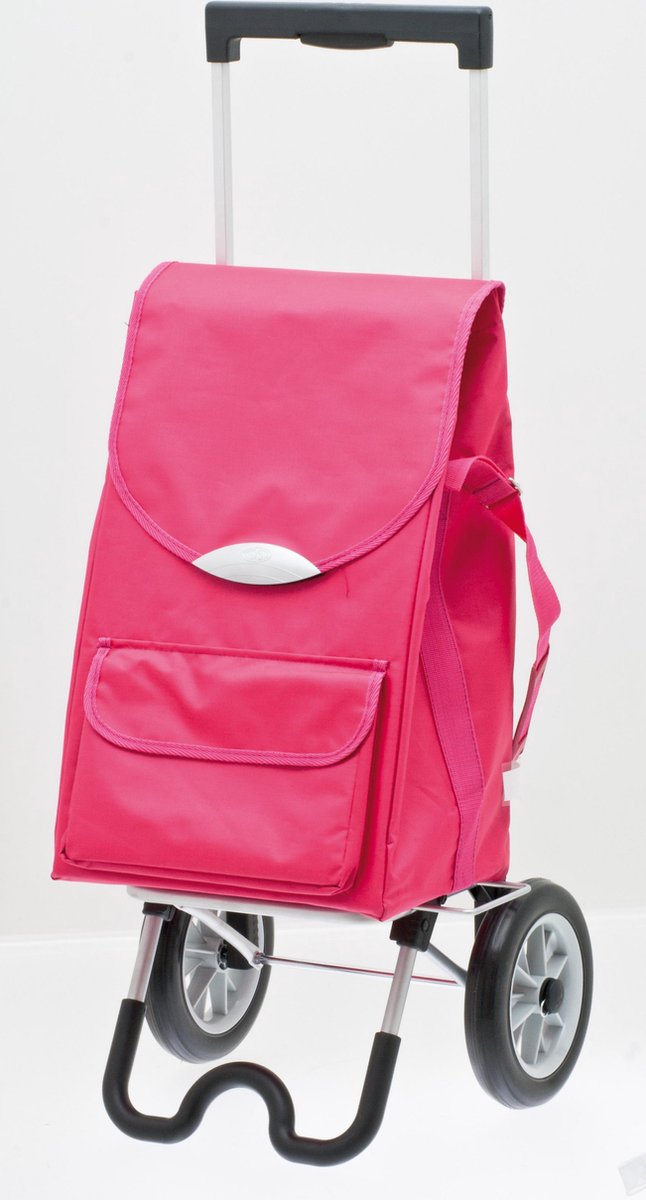 Boodschappentrolley Le Touquet Fuschia -  Tas Inhoud 44 liter -  2 Wielen