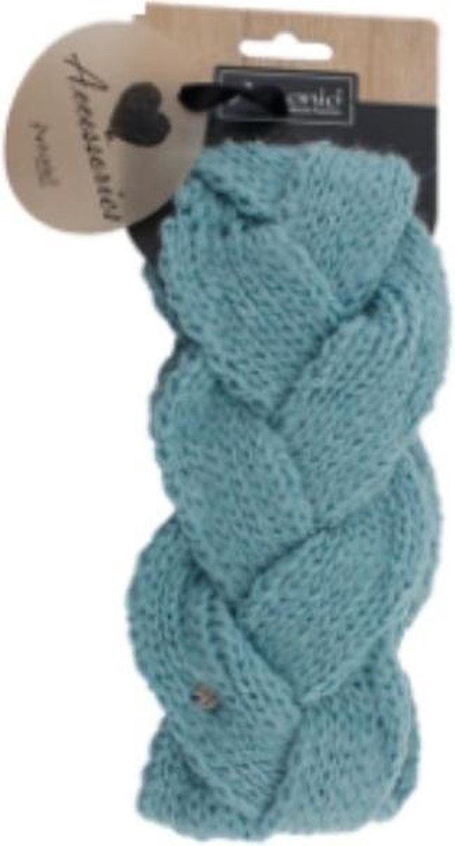 Hoofdband | Hoofdband vrouwen | Oorwarmers |Grofgebreide| One Size |Turquoise