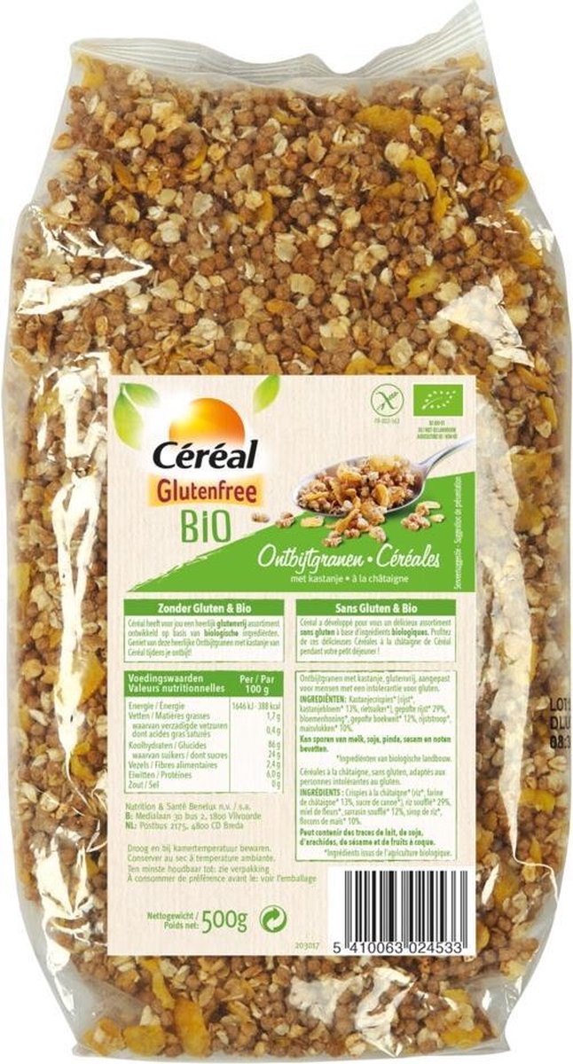 6x Cereal Ontbijtgranen met Kastanje 500 gr