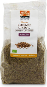 Mattisson Organic gekiemde lijnzaad gemalen omega 3 180 gram