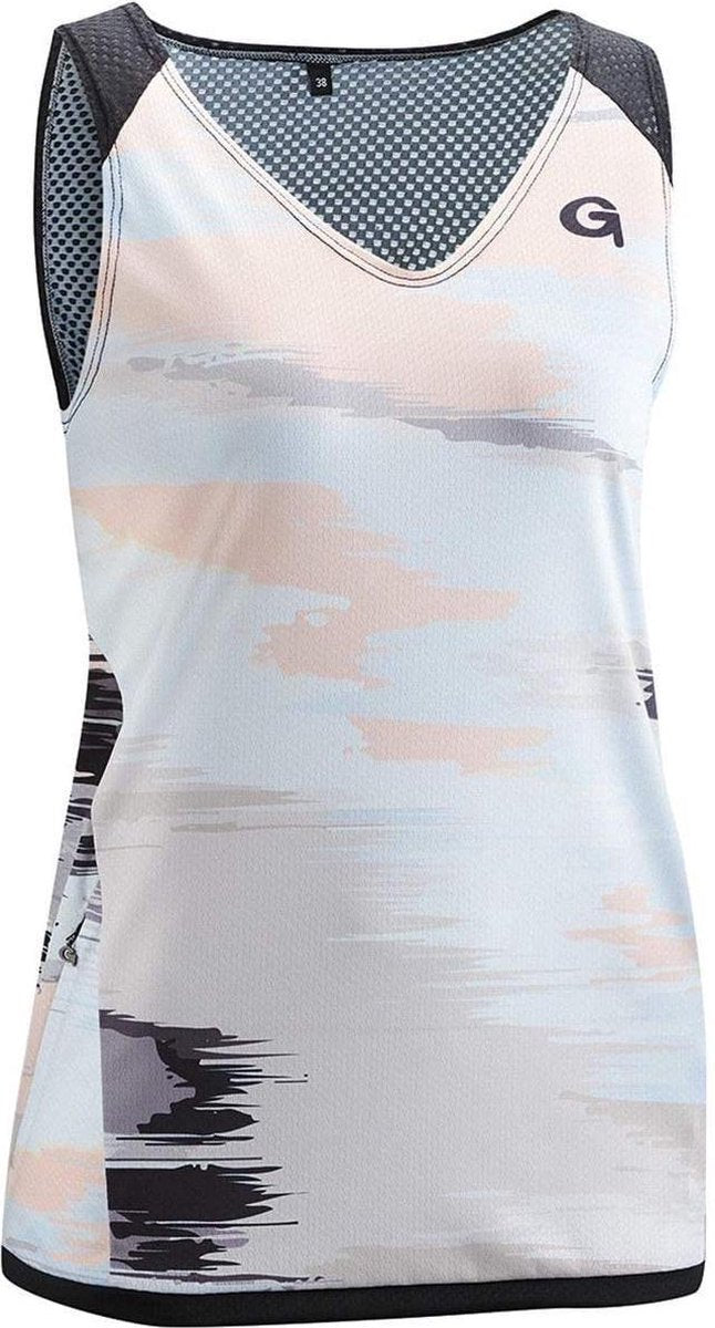 Gonso Fietsshirt Kimberly Dames Polyester Lichtblauw/roze Maat 40